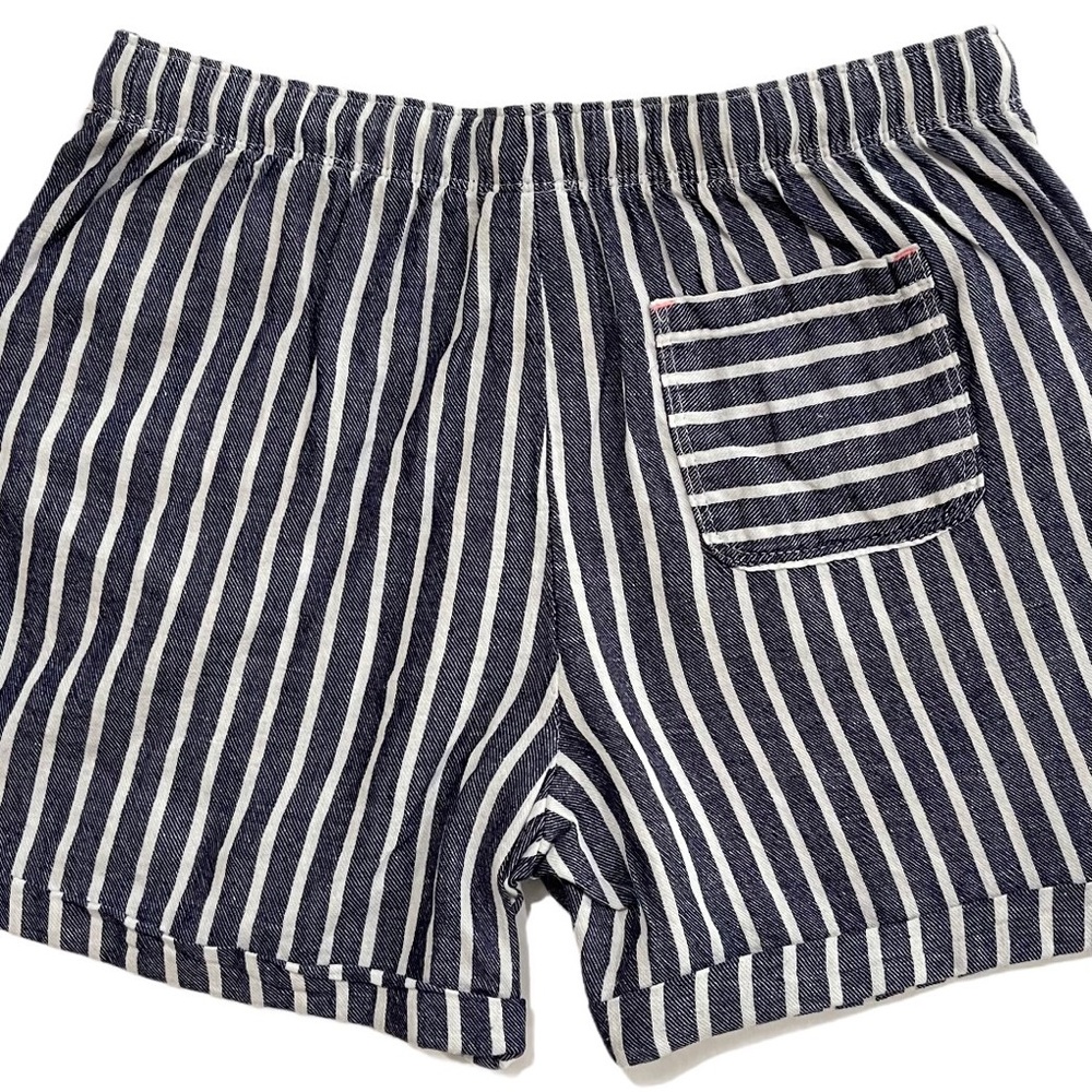 NWOT Girls Blue Sapphire Striped Drawstring Shorts - Picture 8 of 16